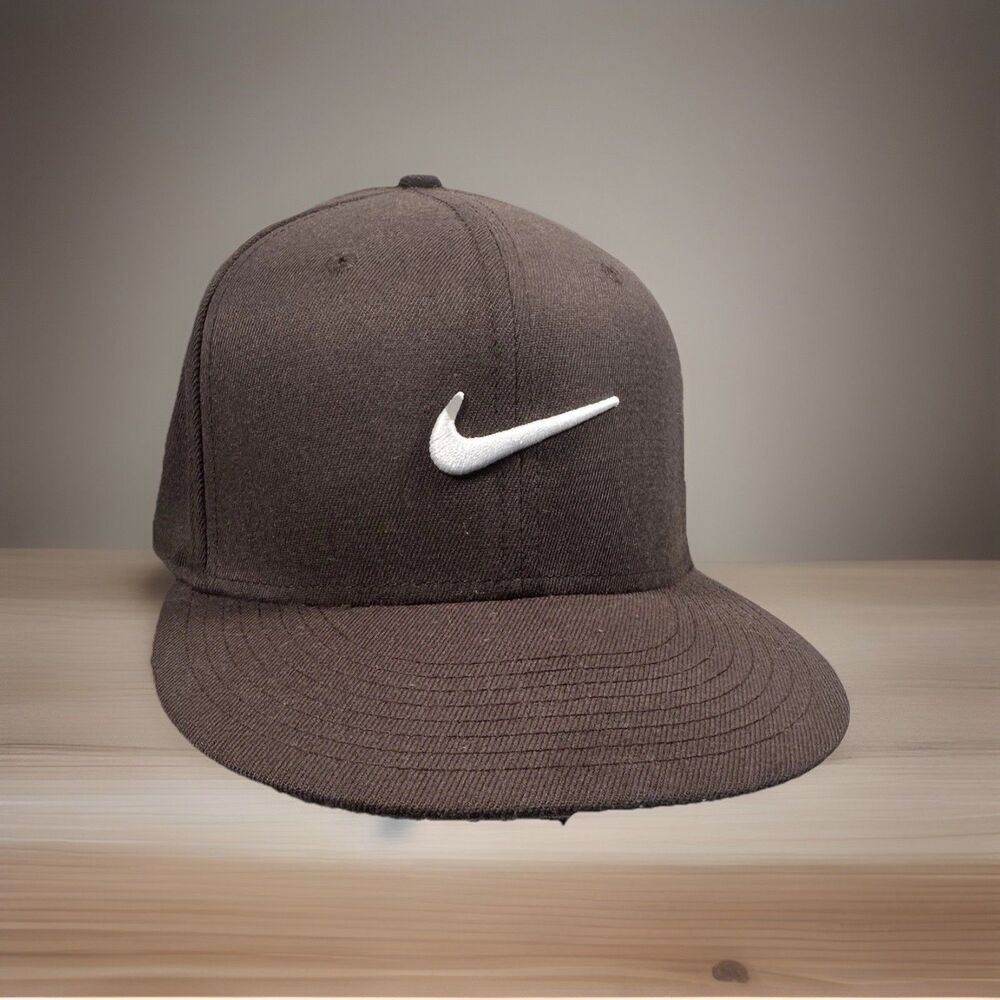 Nike True Swoosh Cap Brown Earth Tone Mocha Wool Flat Bill Snapback Hat OSFM